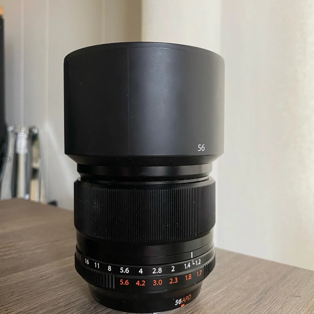 Fujifilm 56mm 1.2 APD lens.
